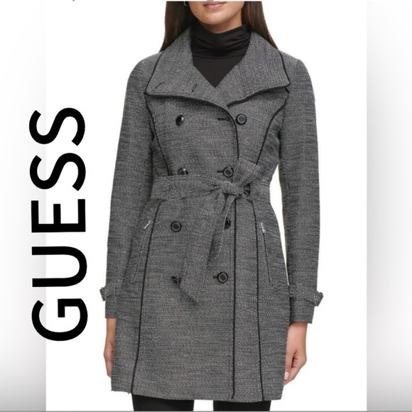 Guess Jackets & Blazers - Guess Chic Double-Breasted Tweed Coat excellent condition